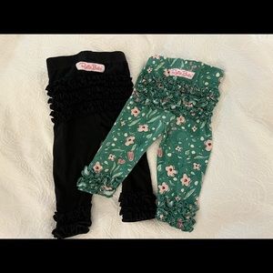 Lot of 2 Ruffle Butts 6-12 mos pants GUC